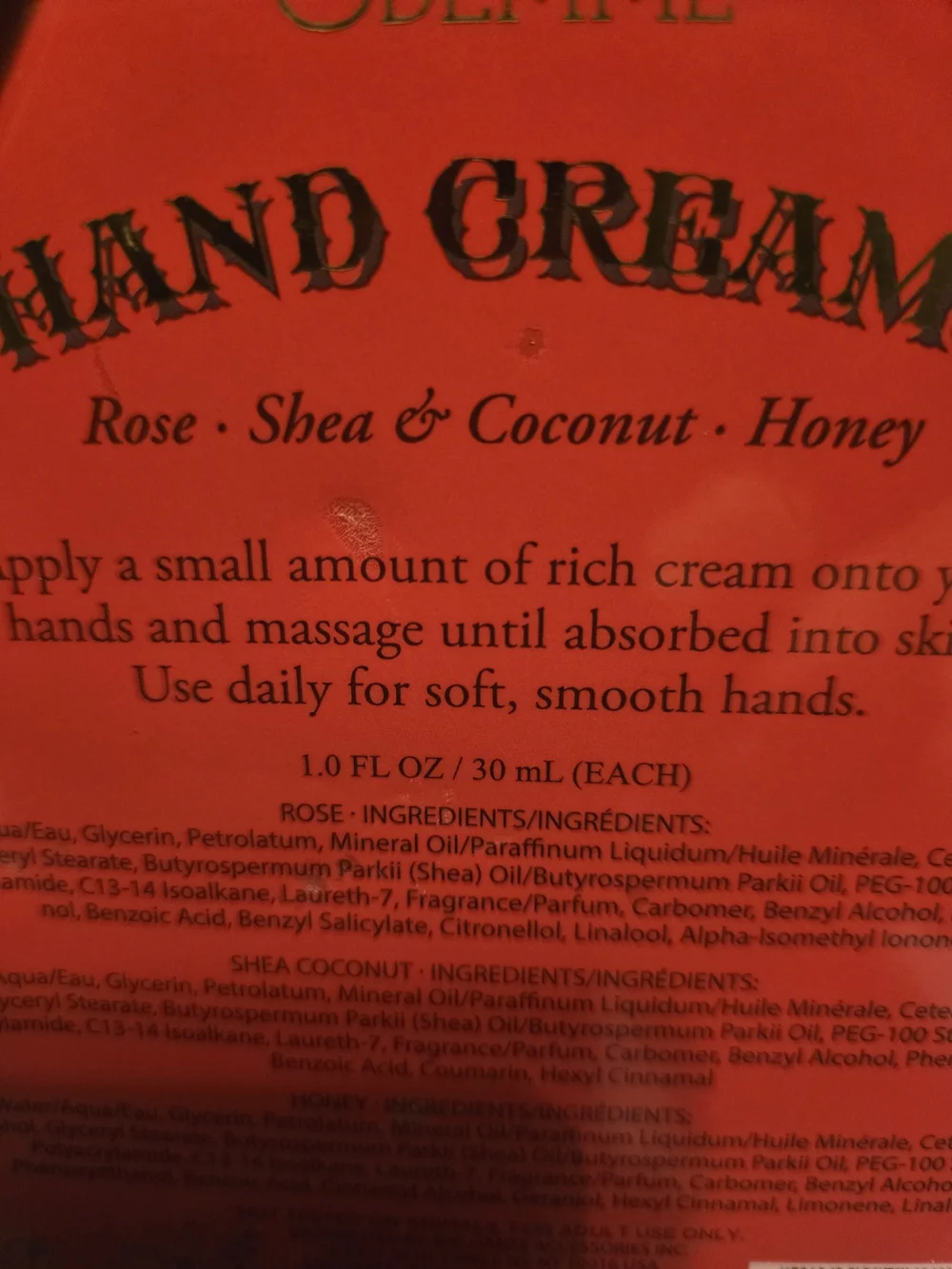 Marina & Demme Hand Lotion Set Rose, Shea, Honey 1oz Each New Fragrant Feminine - Picture 5 of 5